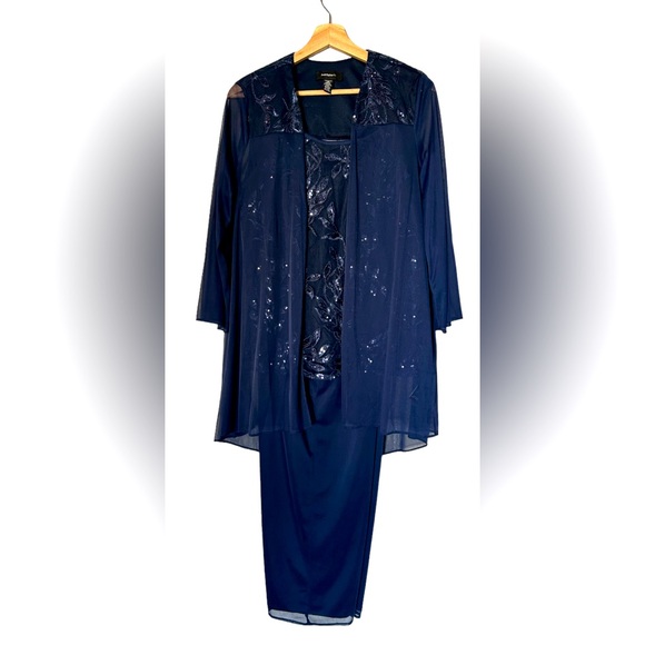 R&M Richards 3pcs Embellishment Women’s Pantsuit Size 12 - Picture 1 of 5